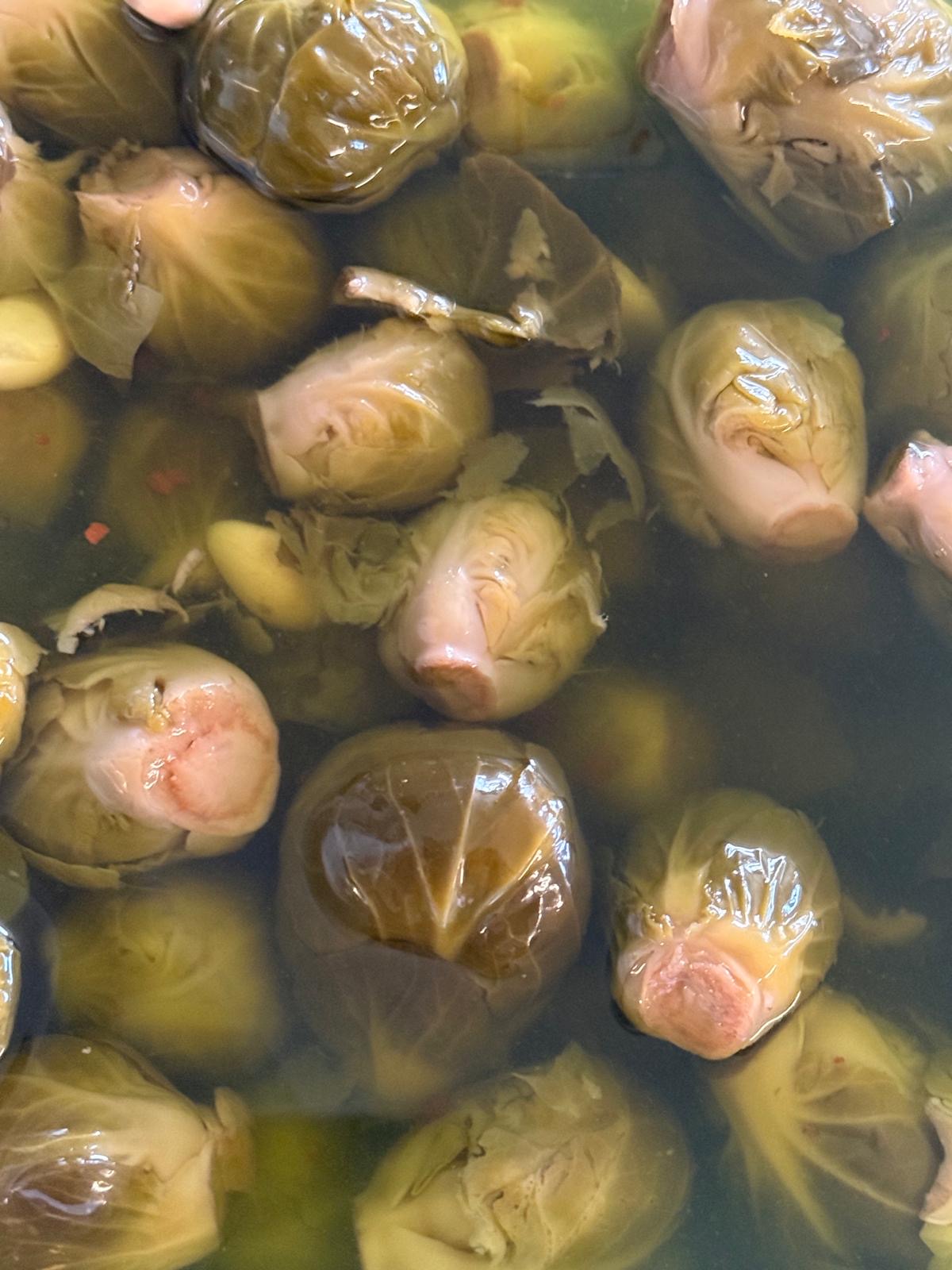 Spicy Pickled Brussels Sprouts